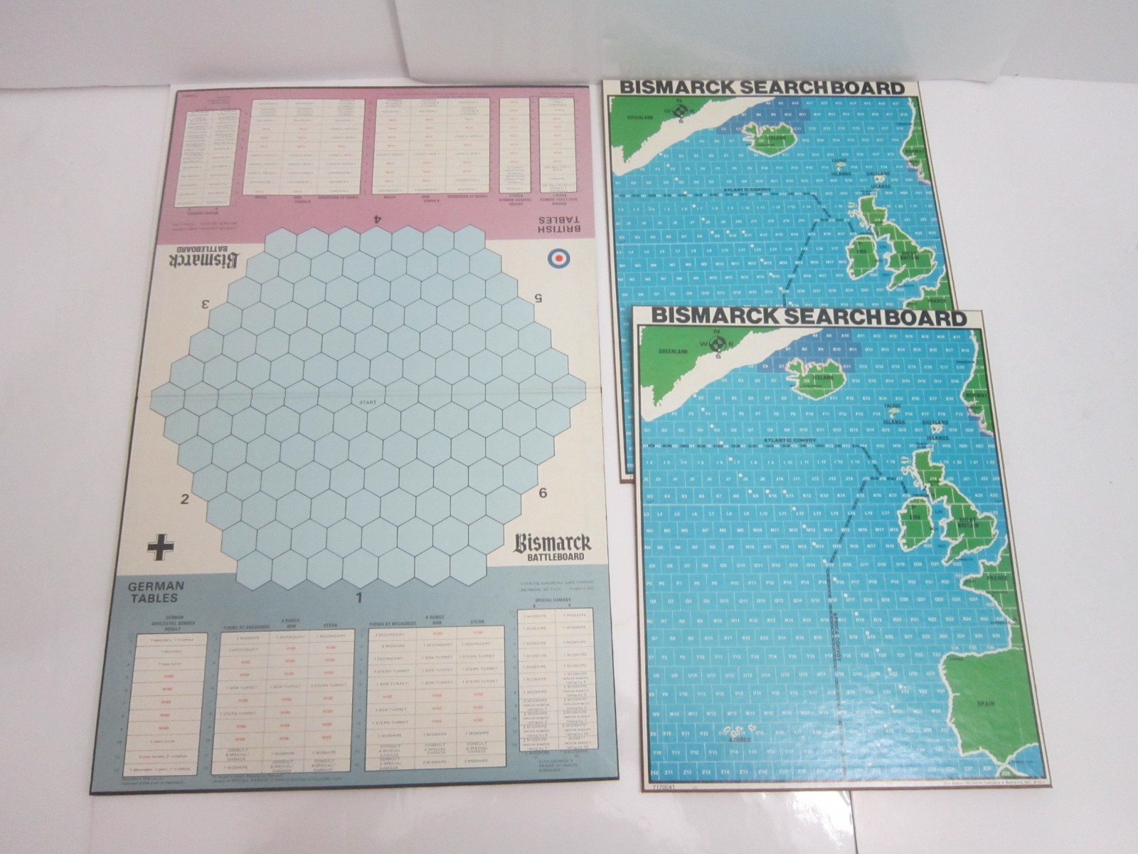 Lot 5 Avalon Hill Games Victory Pacific Luftwaffe Bismarck War At Sea Kriegspiel