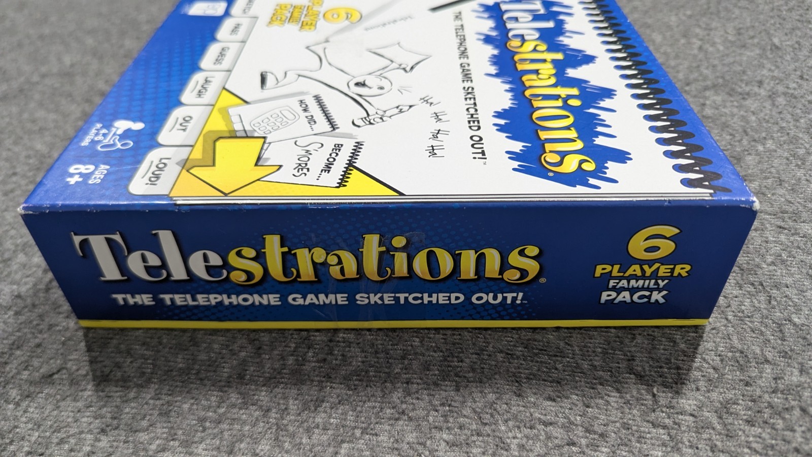 Telestrations USAopoly 2021 Telephone Game Sketched Out 4-6 Players Complete
