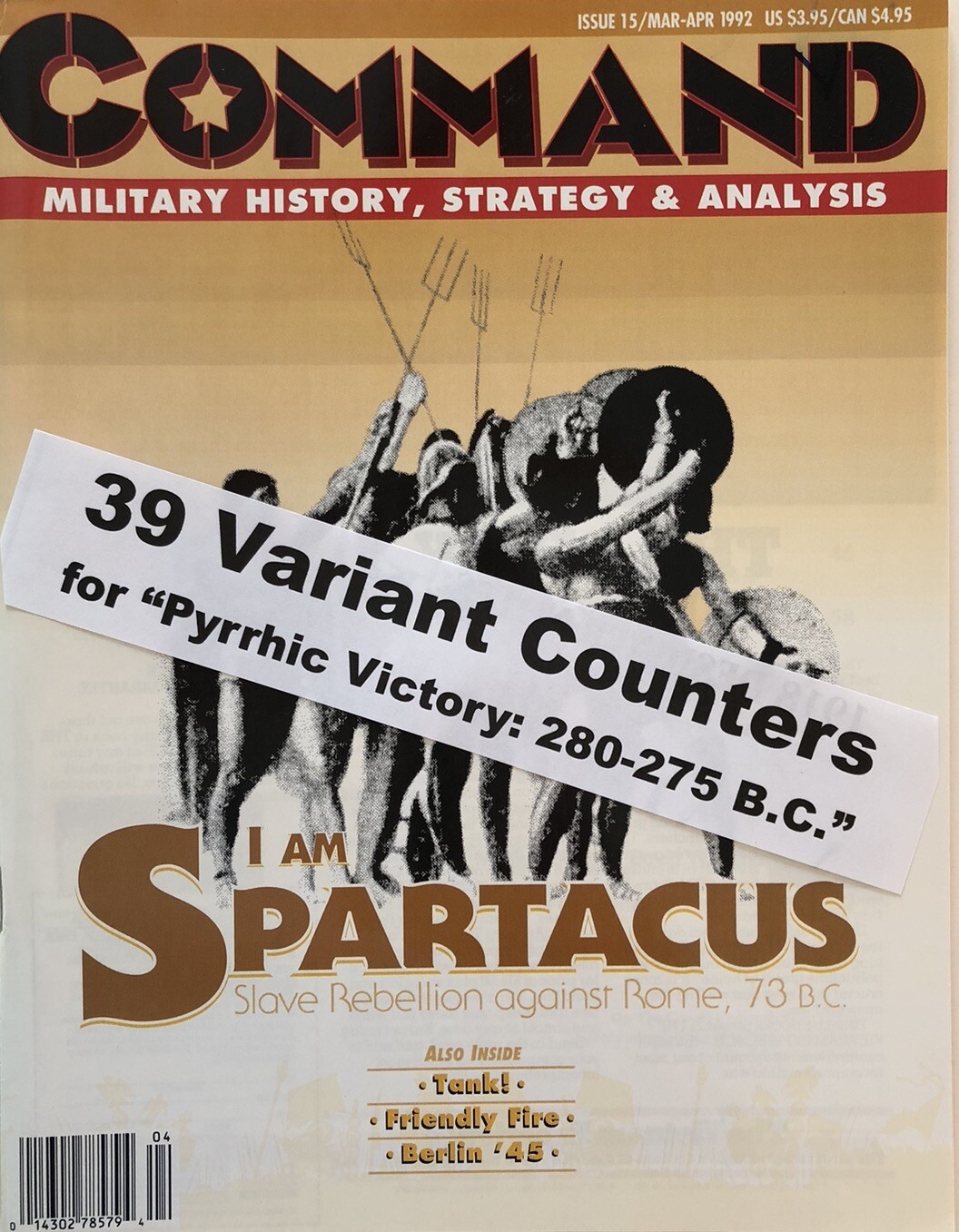 I AM SPARTACUS: Slave Rebellion 73 B.C. game EXPANSION. 33 Counters +9 BONUS! VG