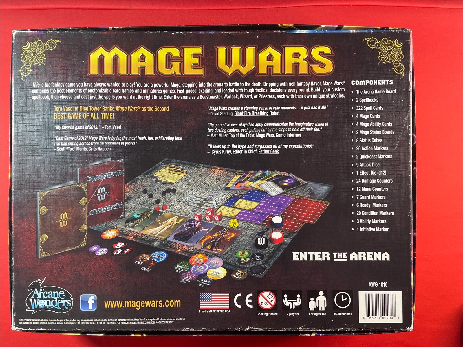 Mage Wars Board Game Open Item Never Played