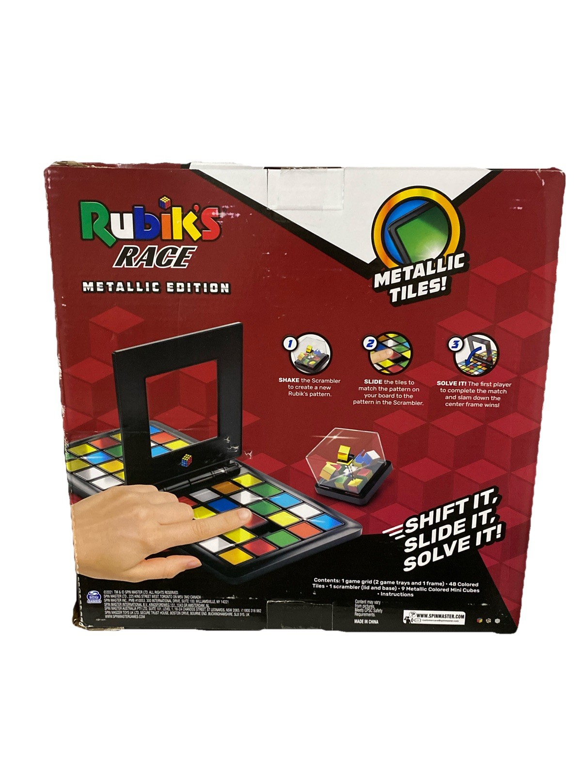 Rubik’s Race Game: Metallic Edition COMPLETE Brand New Distressed Packaging