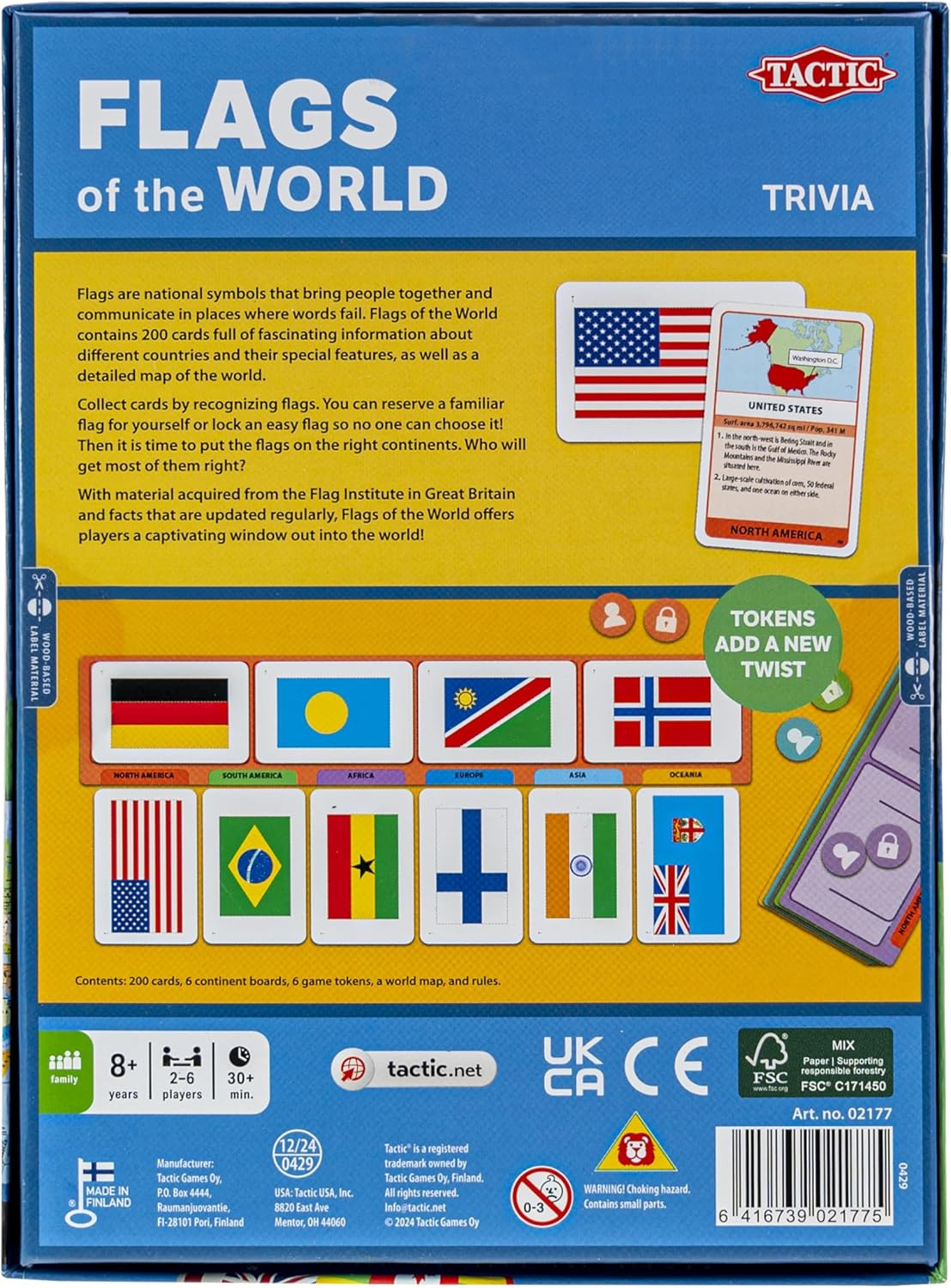 Flags of the World Family Card Game – Educational & Fun – Play & Learn about Fla