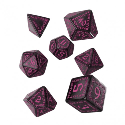 Dice Set – Runic Shimmering – Black/Magenta