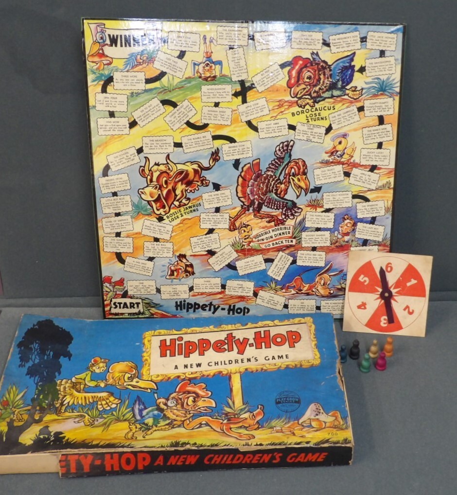 1950’s Corey Games Hippety-Hop Children’s Board Game with Birds