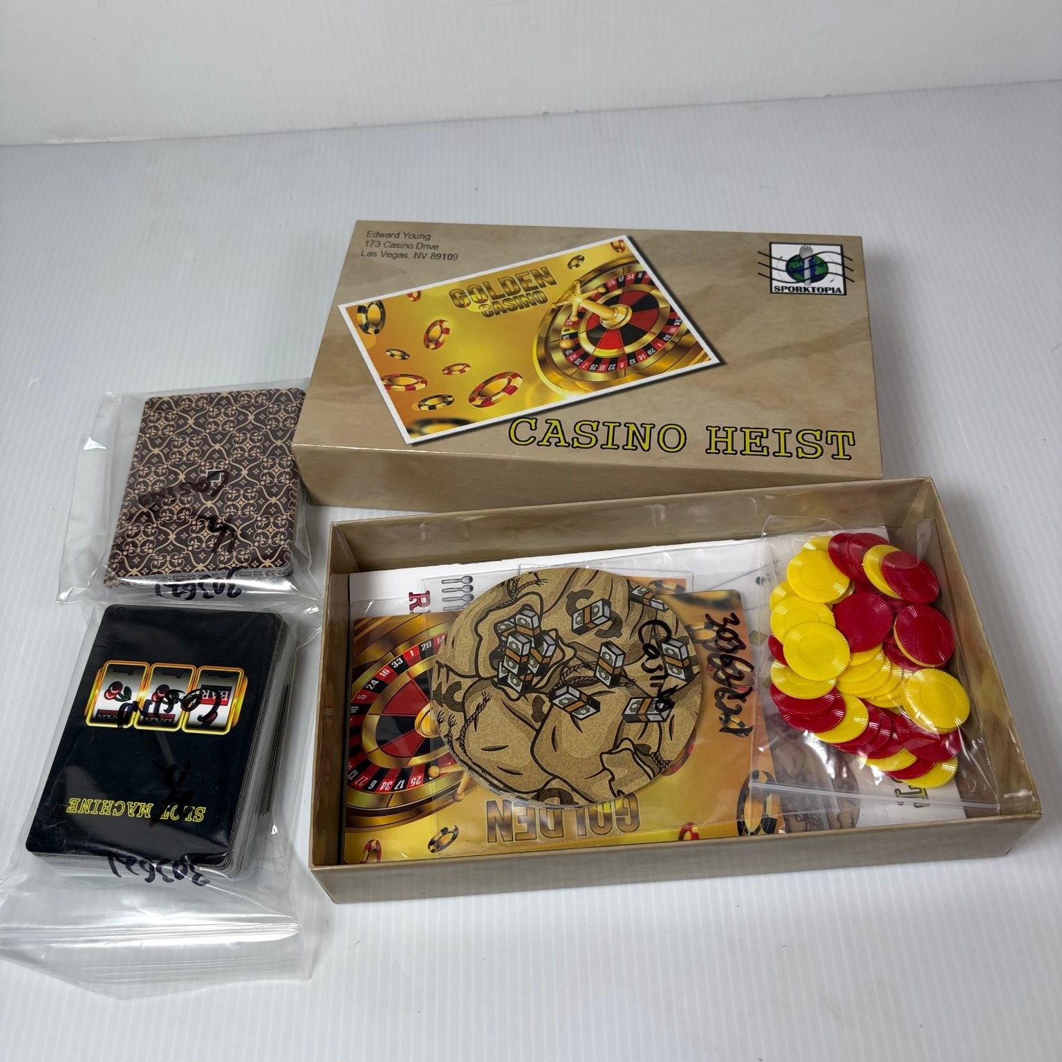 Golden Casino Casino Heist Sporktopia Games Board Game 1-6 Players Ages 12+ 2018