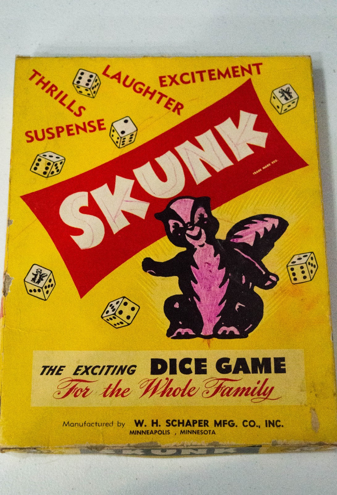 Vintage 1953 Skunk W.H. Schaper Game