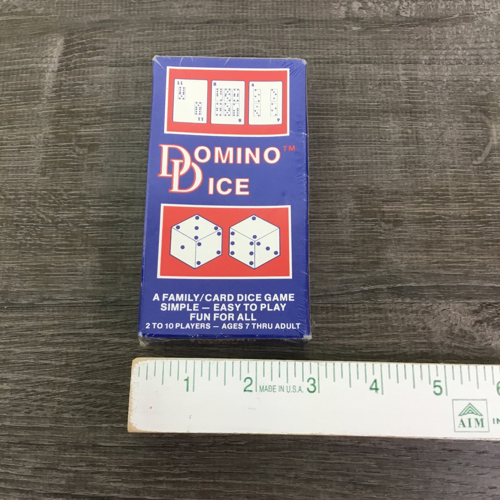 Domino Dice Card Game by Universal Games 54 Cards, 2 Dice, Chips 1981 Sealed