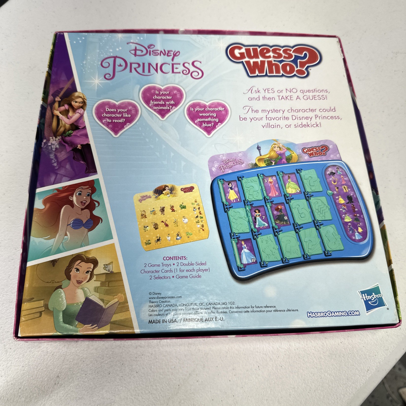 Disney Princess Guess Who? Guessing Game Hasbro – COMPLETE – NO MISSING PIECES