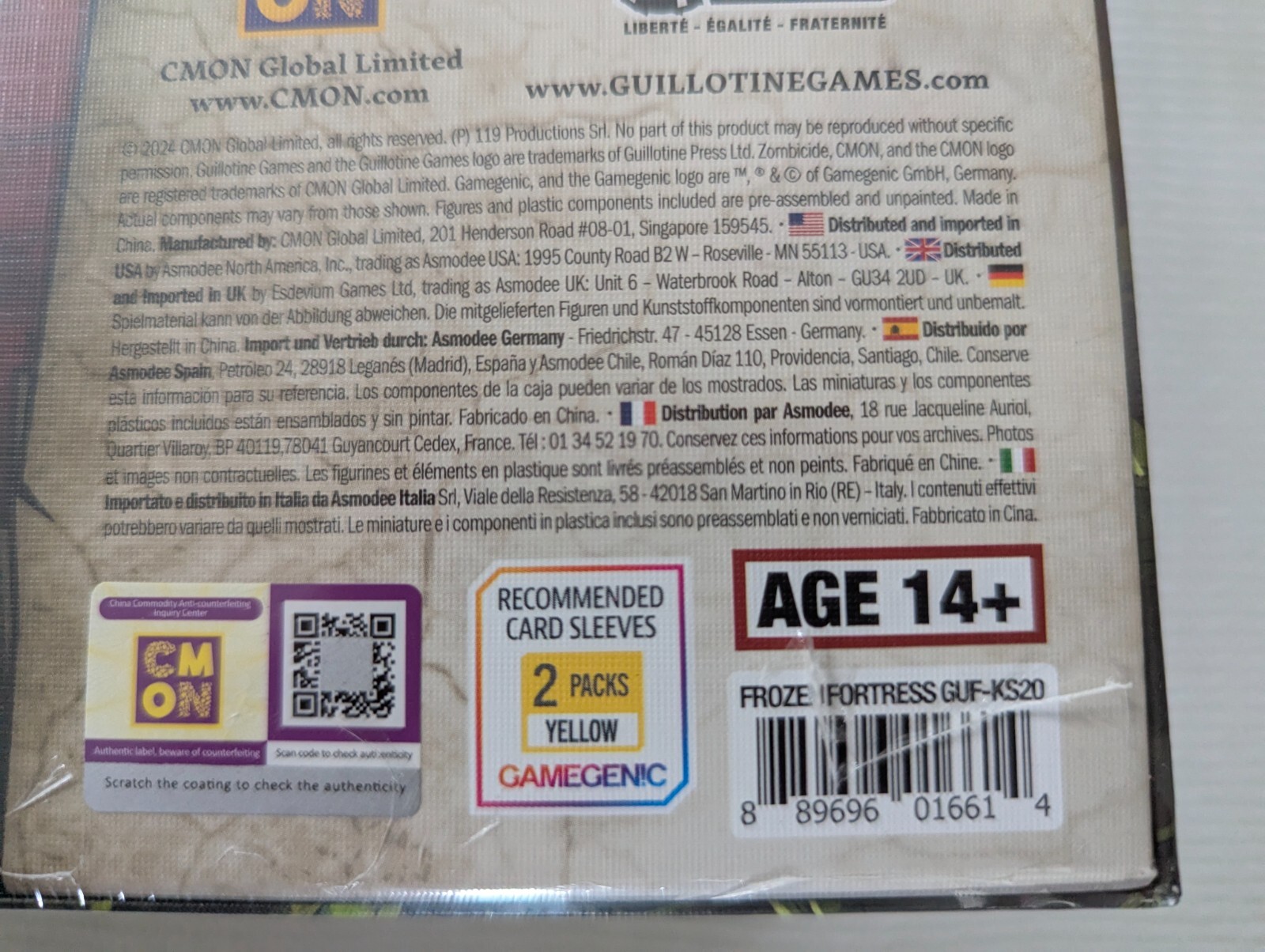 Kickstarter Zombicide: White Death Frozen Fortress Pledge NEW SEALED