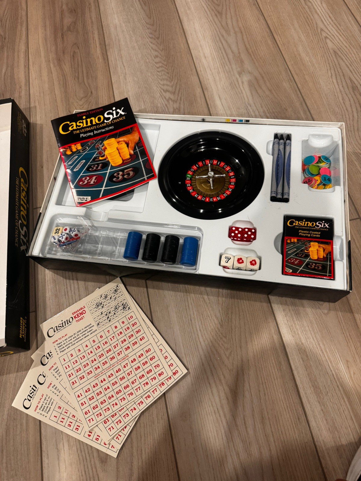 Vintage 1989 Casino Six The Ultimate Game Of Chance Fast Action Family Edition