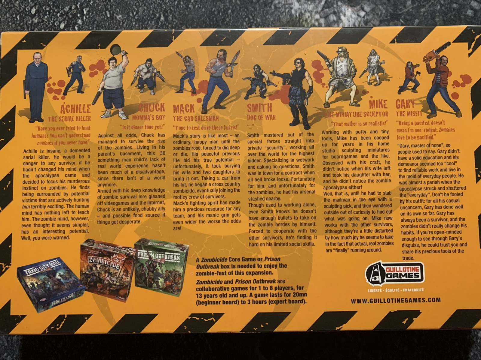 Zombicide Lot Set 3 Survivors and Zombivors Ross the Manager Lebowski & Walter