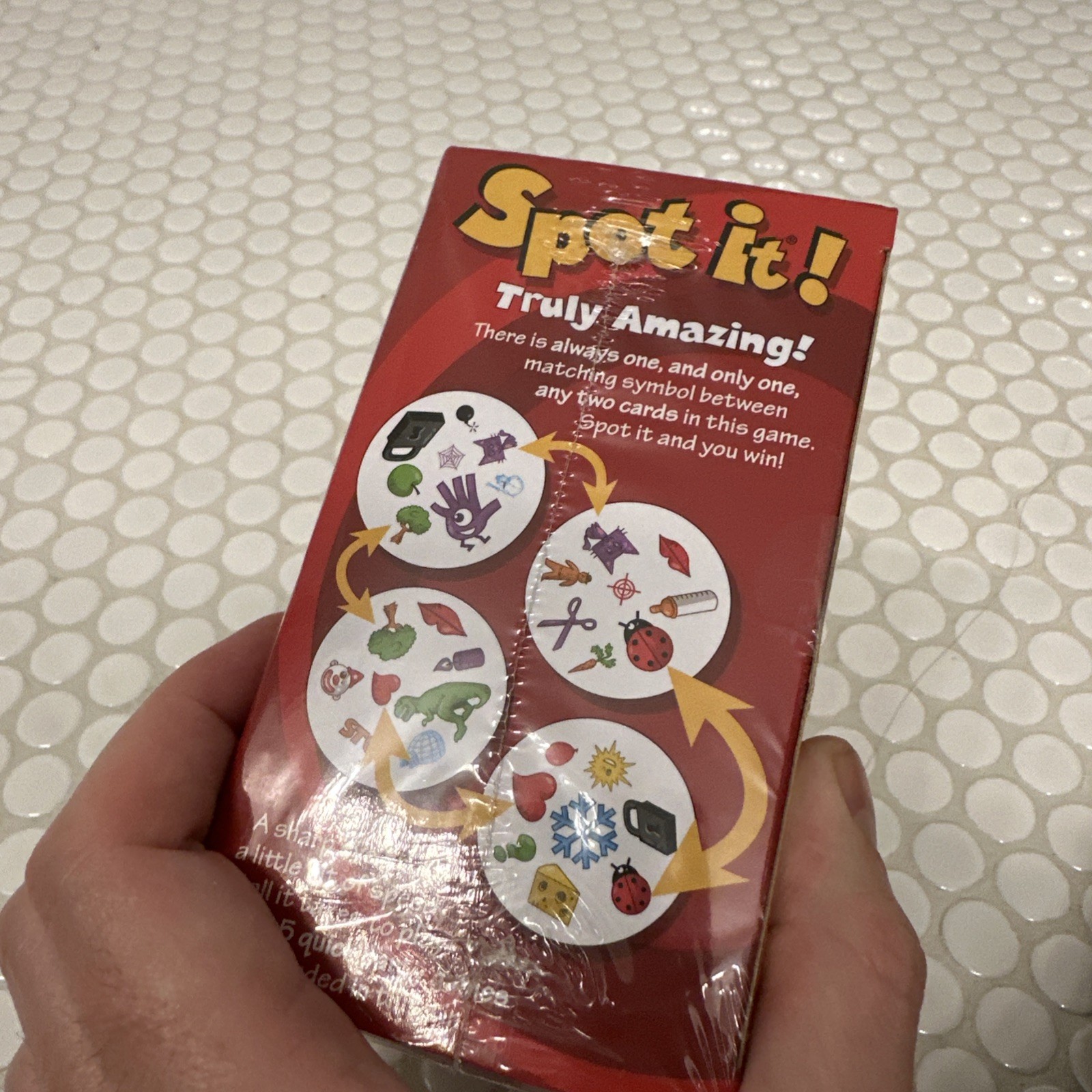 Spot It! Dobble Card Game Blue Orange Party Matching Game Tin Sealed New