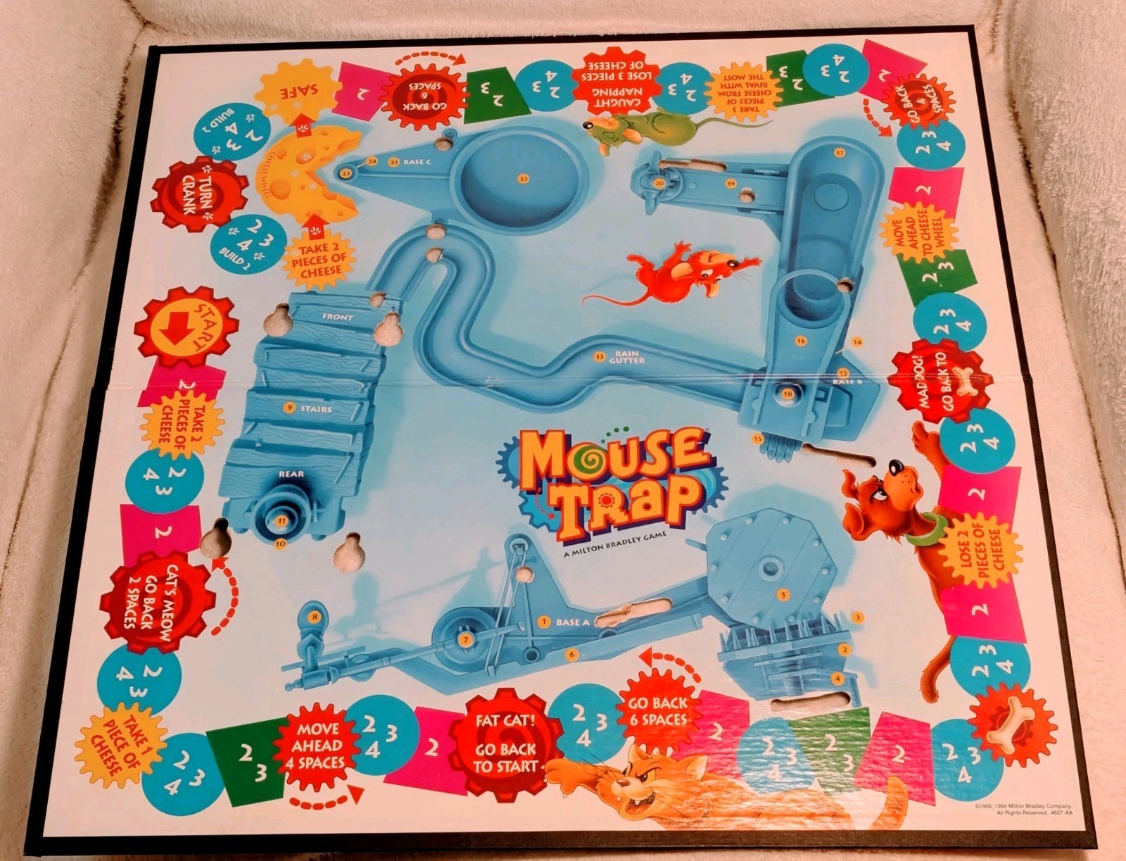 1994 MouseTrap Board Game Milton Bradley With Manual Missing 8 Cheese Pcs