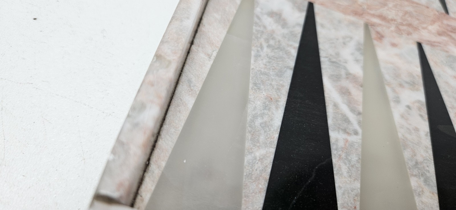 Italian Onyx Marble Backgammon Luxury Playing Board Heavy Stone Table Home Decor