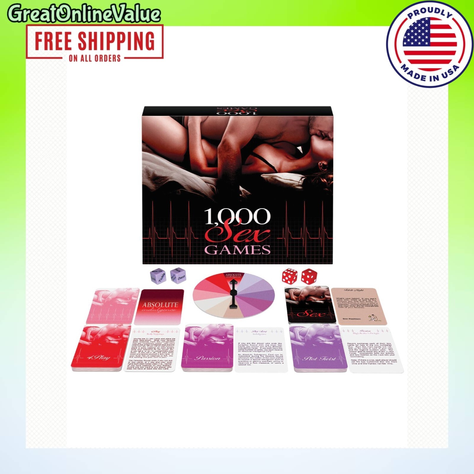 1000 Sex Games Sex Couples Board Game Kinky Fantasy Romance Adult Gift NEW