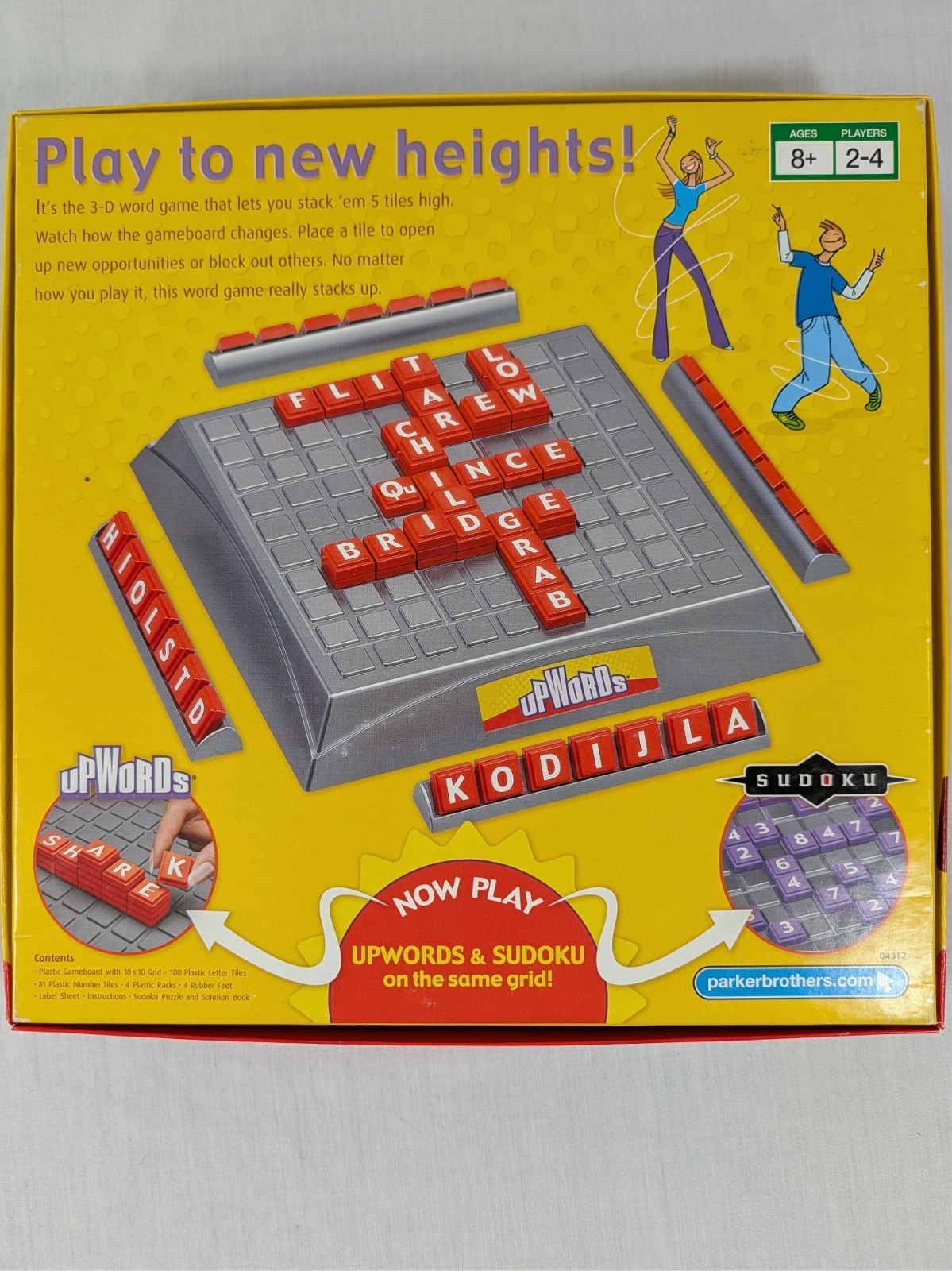UpWords The Quick Stacking 3-D Word Game & Sudoko Ages 8 & Up Pre-Owned