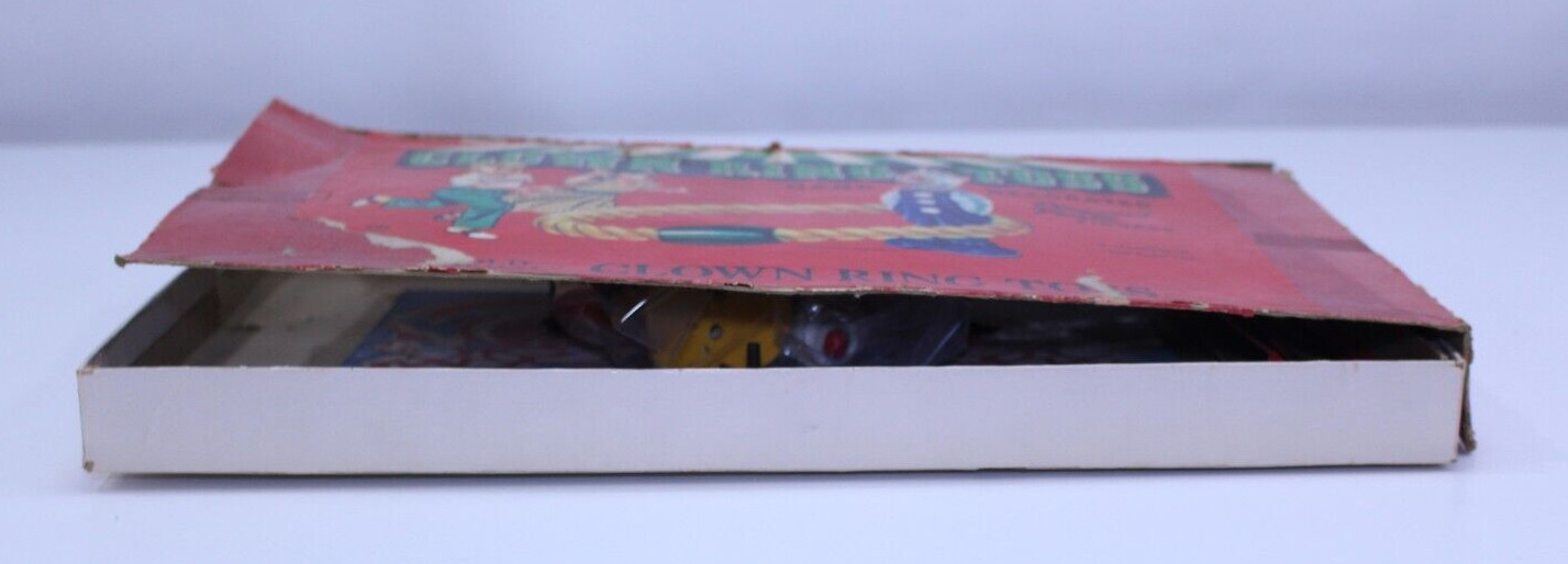 VTG Transogram Clown Ring Toss Game Toy Carnival Hand Decorated Complete Rare