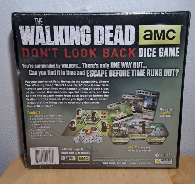 BRAND NEW SEALED AMC The Walking Dead Don’t Look Back Dice Board Game