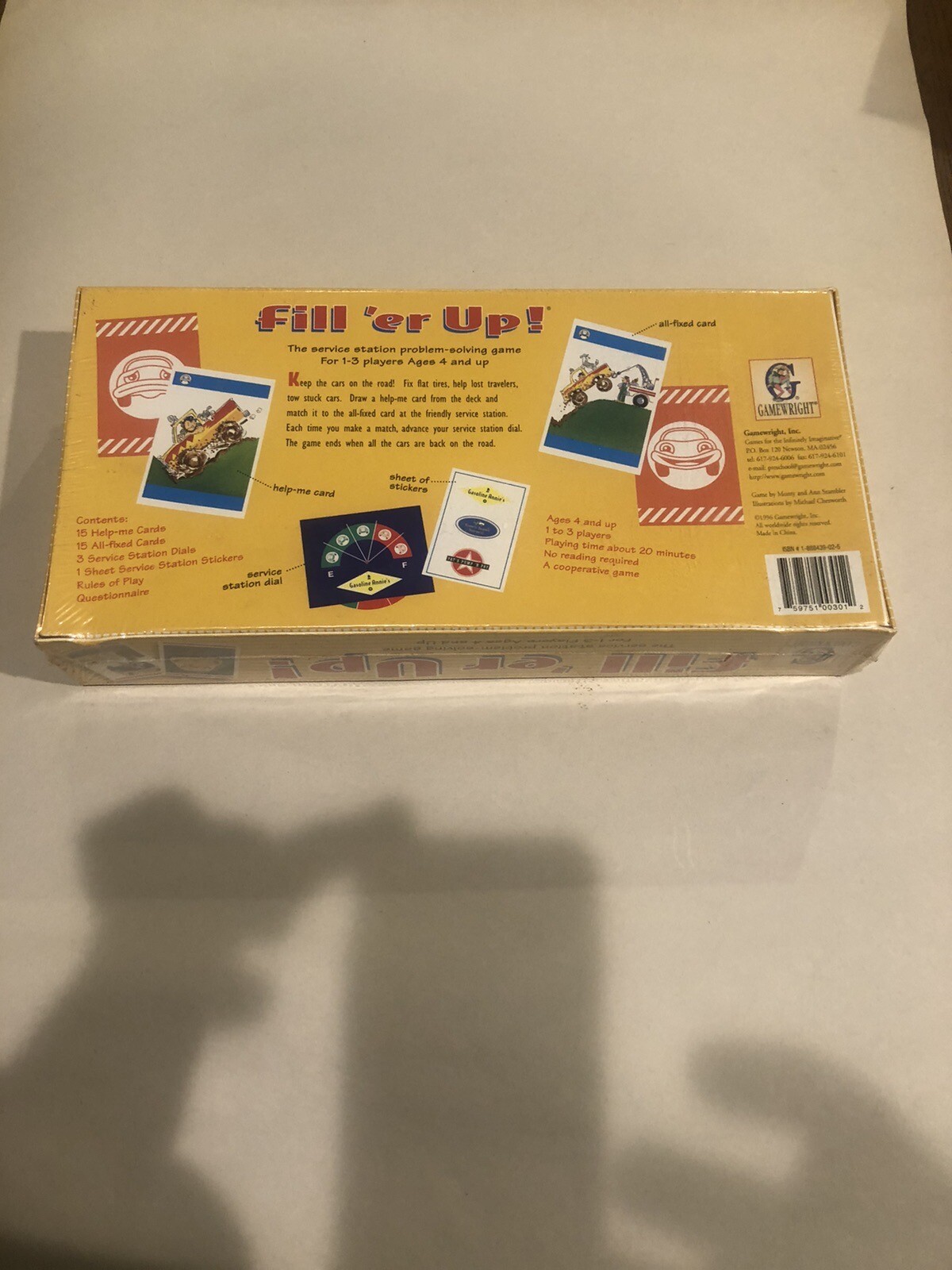 Fill Er Up Game Service Station Problem Solving Game NEW SEALED 1996