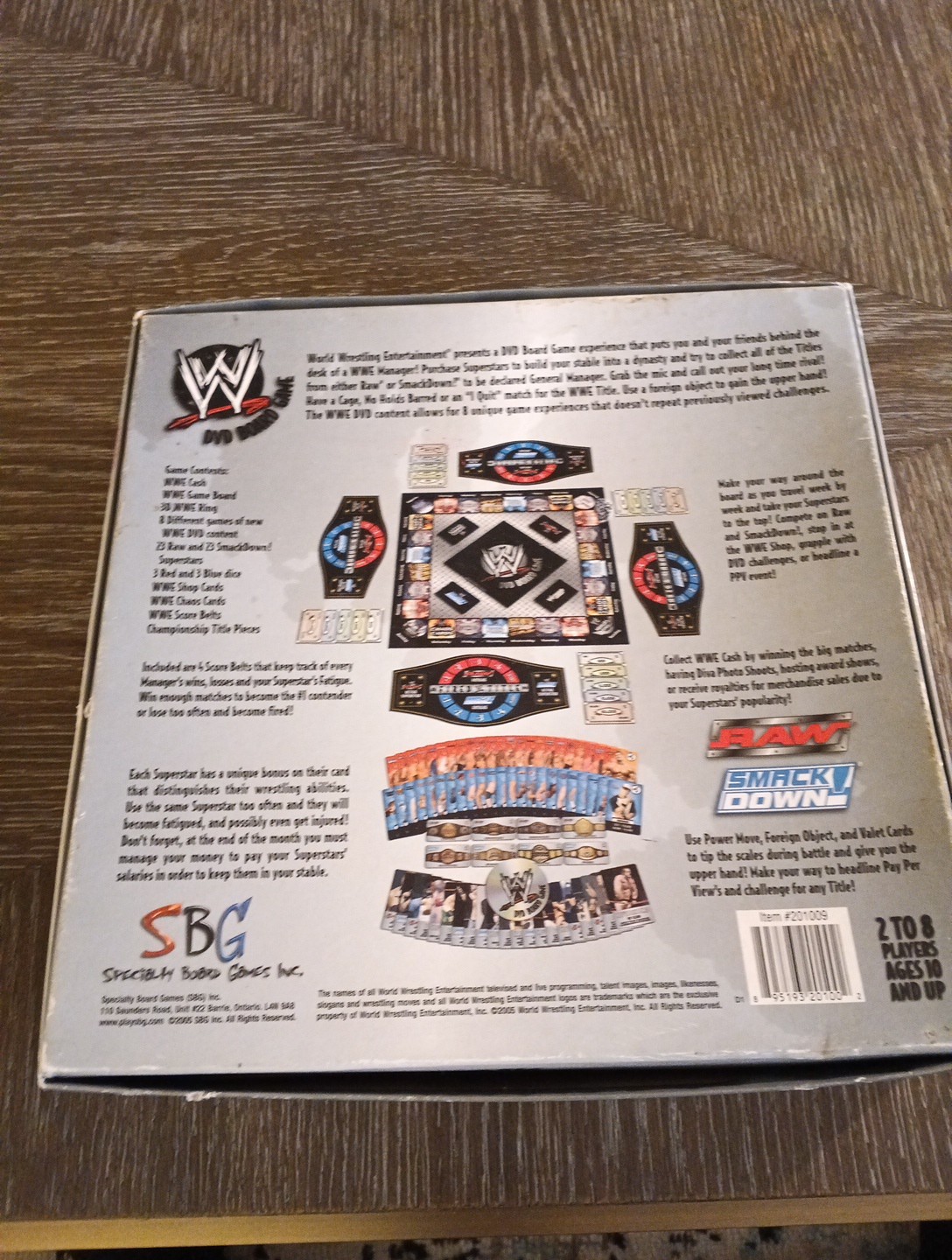2006 WWE DVD Board Game Specialty Board Games SPG 2nd Edition Raw WW Smackdown