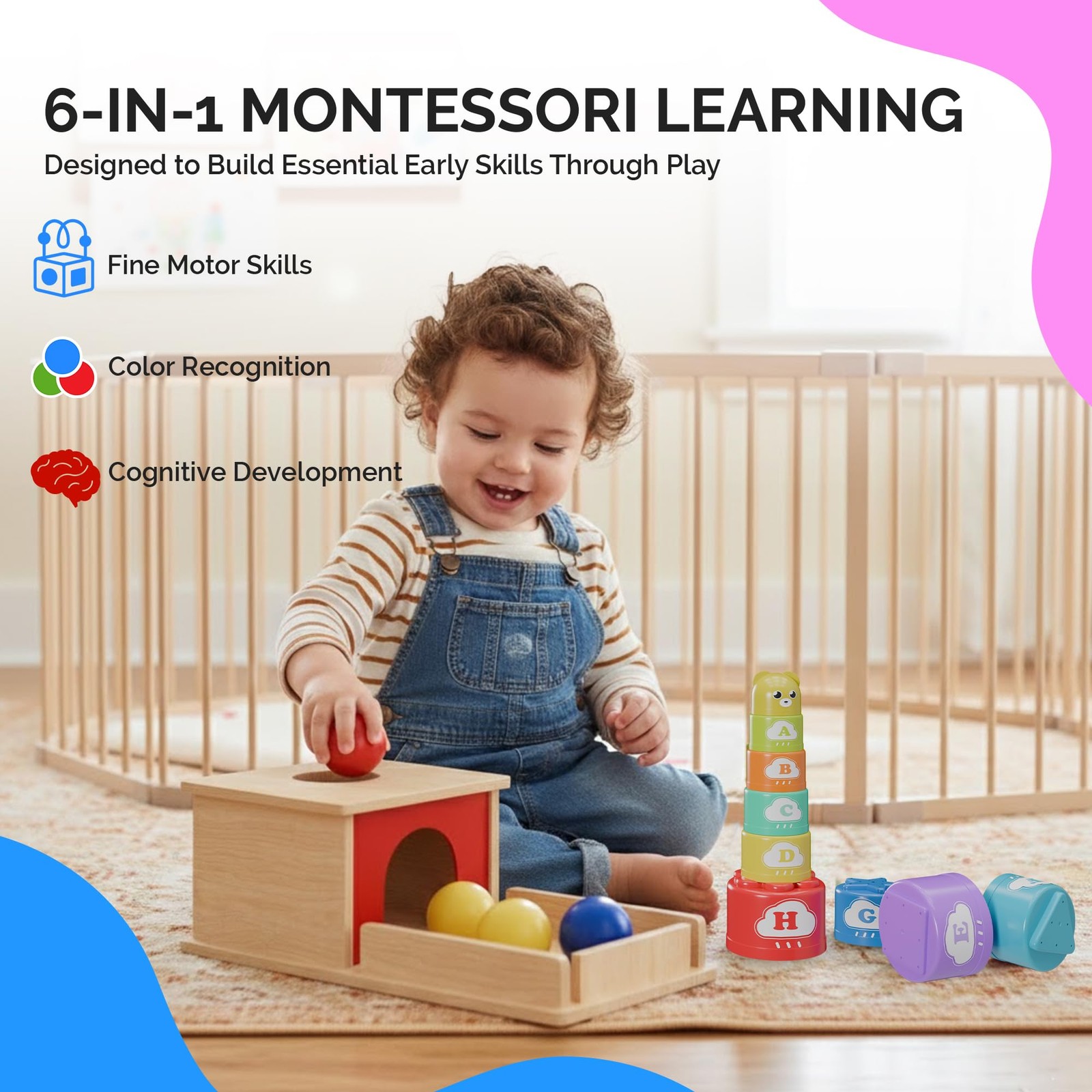 Baby Sensory Toys 7-9 Months Montessori Developmental Tools SmileyBubs Babies