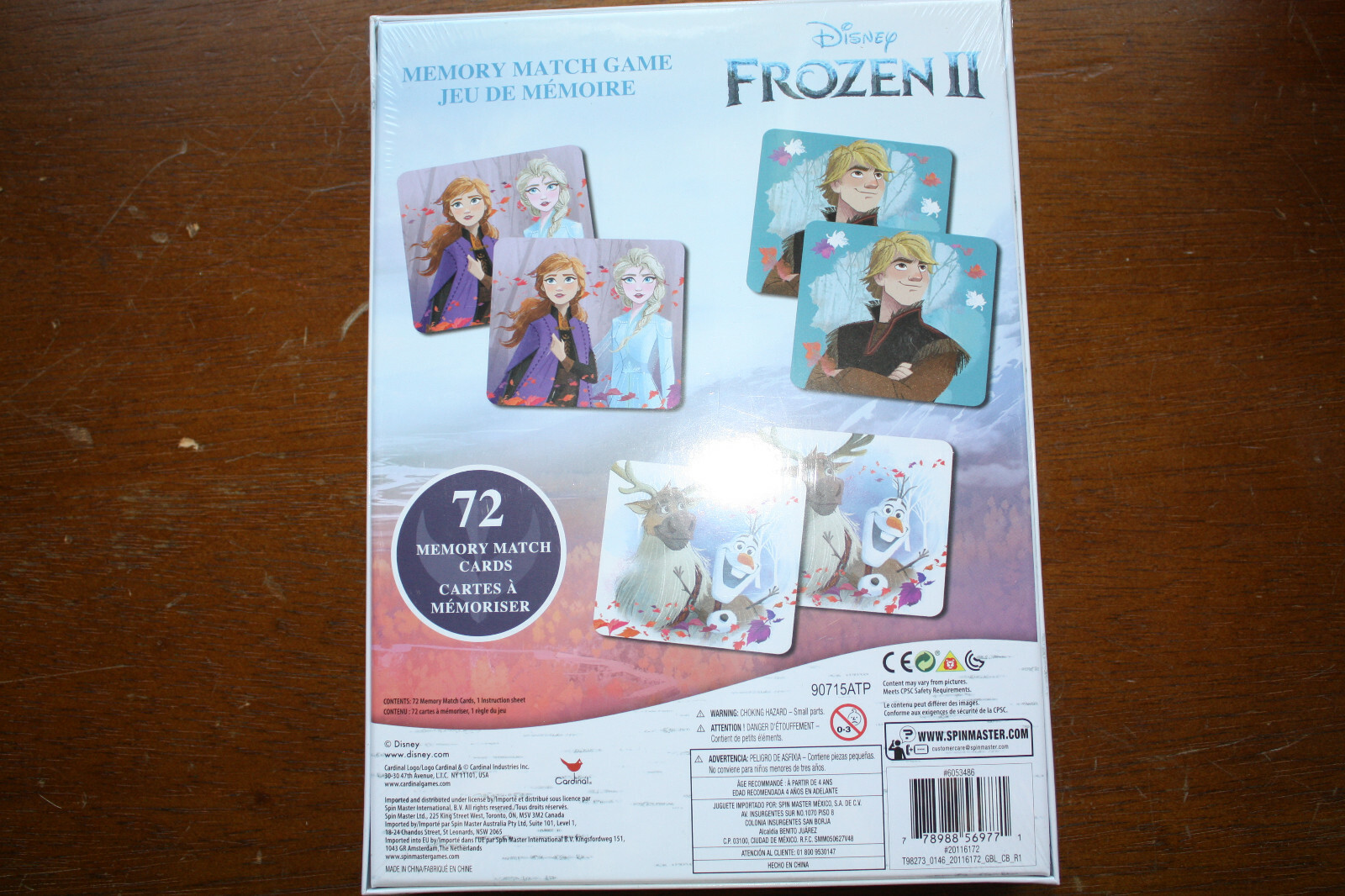 NEW! Disney Frozen 2 Memory Match Game 72 Cards Elsa Anna Olaf & MORE