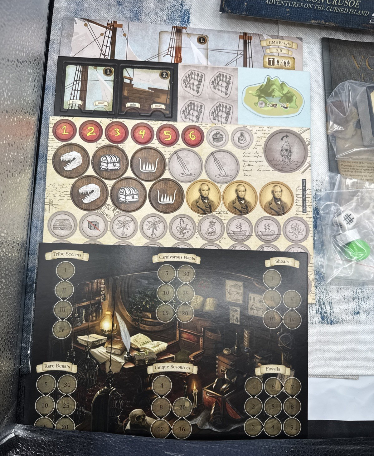 Robinson Crusoe Voyage of the Beagle Expansion Z-Man Games OB Sealed Contents