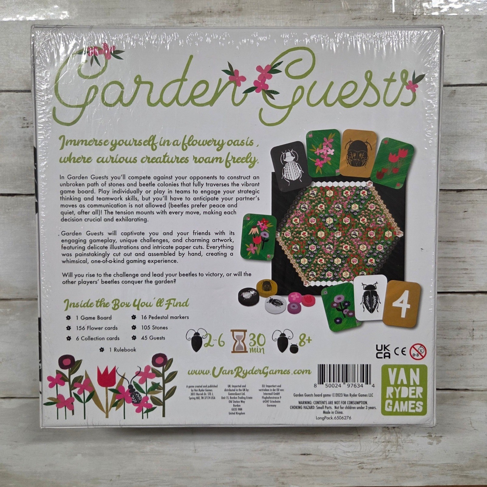 Garden Guests Board Game Strategy Nature Theme New Van Ryder Games