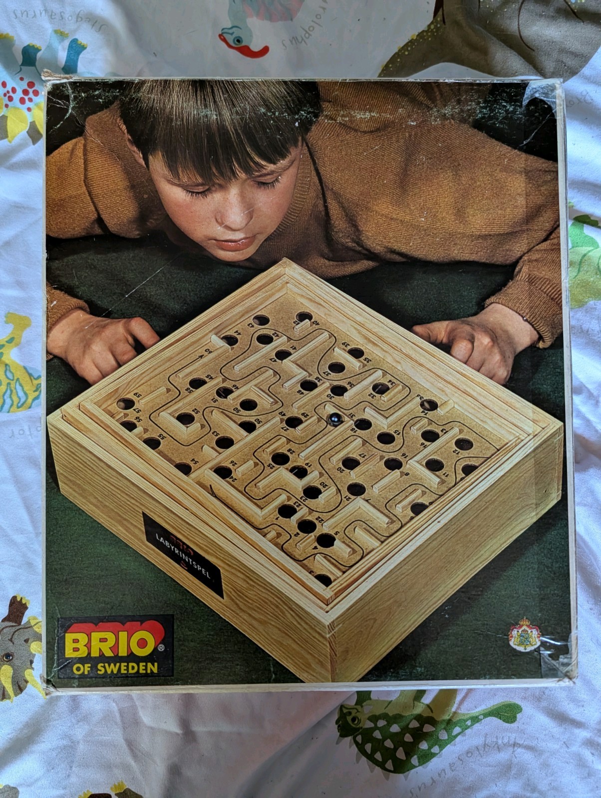 Vintage Brio Labyrinth Game in Original Box ~ Sweden, original ball included