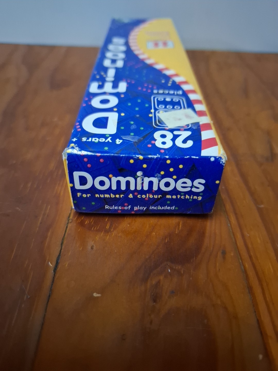 Vintage Dominoes 28 Tiles w/Braille Dots For Learning Multi Colour Matching 2000