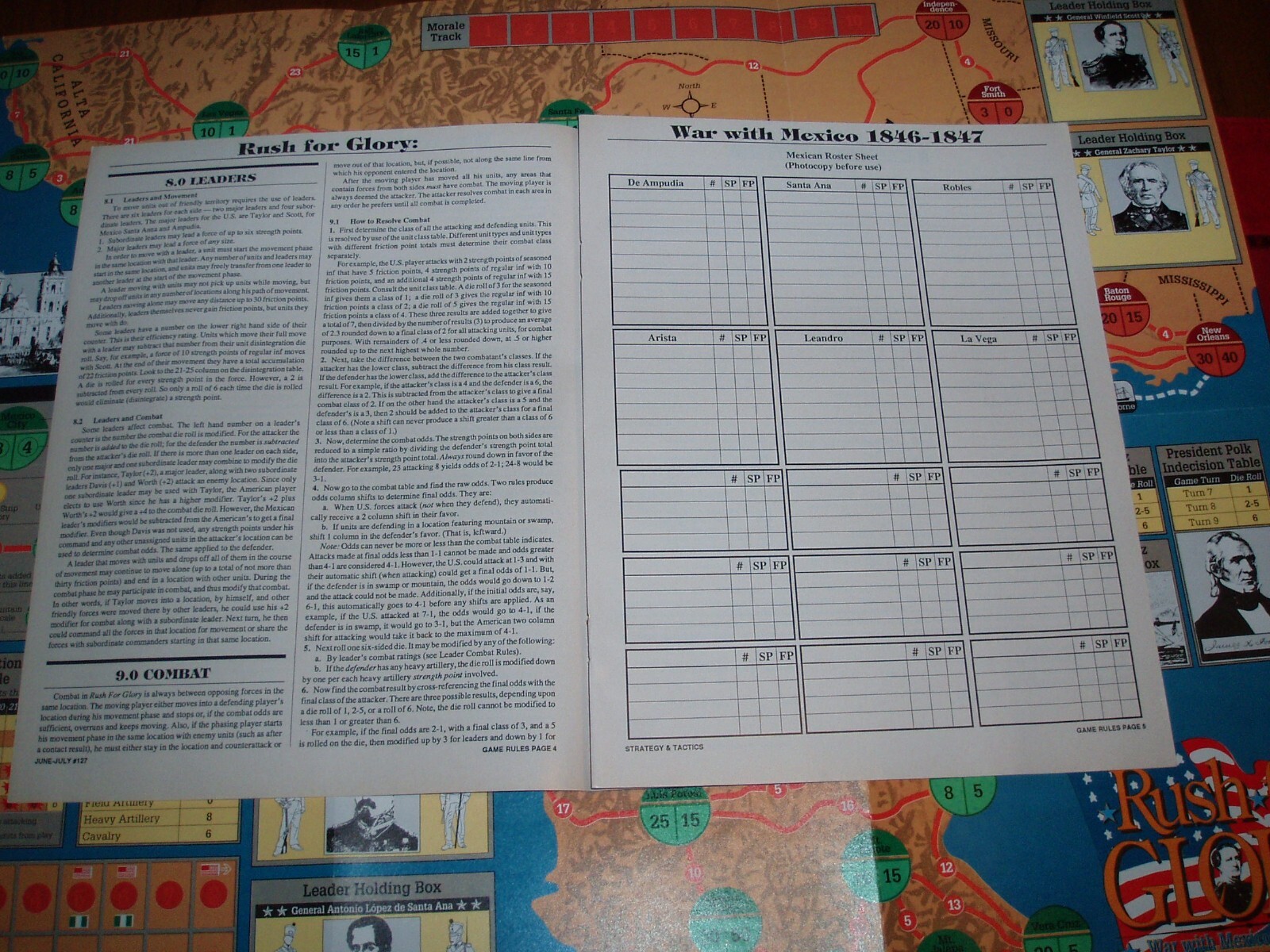 Mexican War 1846-47 Rush for Glory S&T 127 Strategy&Tactics SPI Collector Copy