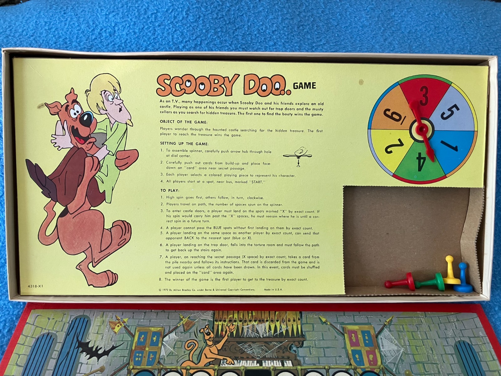 SCOOBY DOO Where Are You Board Game Hanna Barbera MB 1973 Missing Cards
