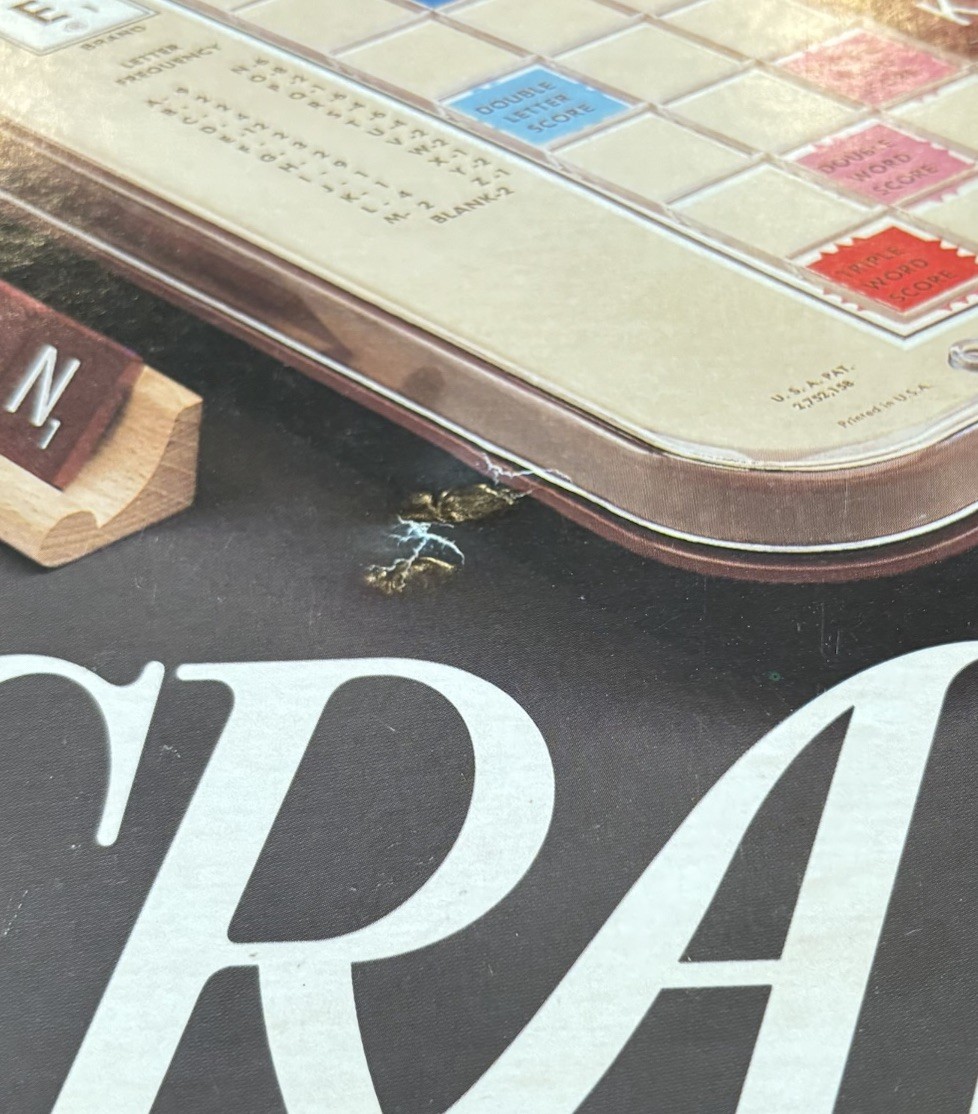 1989 Scrabble Deluxe Edition 100% COMPLETE Rotating Turntable Board Game MB 4034