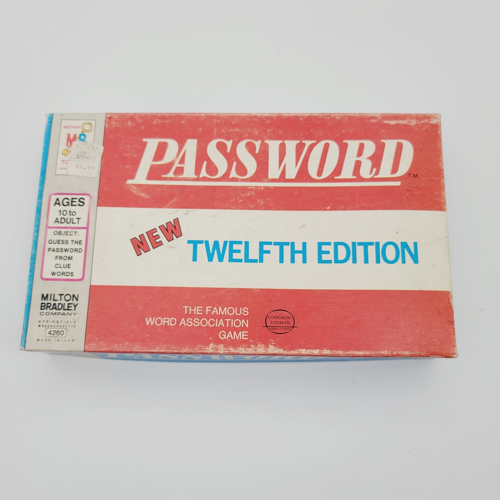 Password Game 1962 Twelfth Edition Milton Bradley Company 4260 Clue Vintage