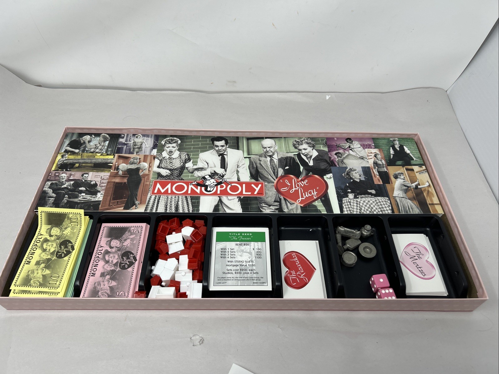 Hasbro Monopoly I Love Lucy 50th Anniversary Board Game 2001 Edition Complete