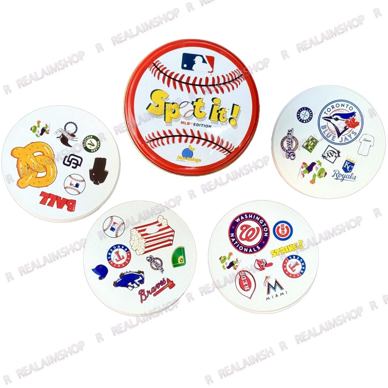 Major League Baseball Spot It! MLB Matching Card Game, Party Games Memory Game