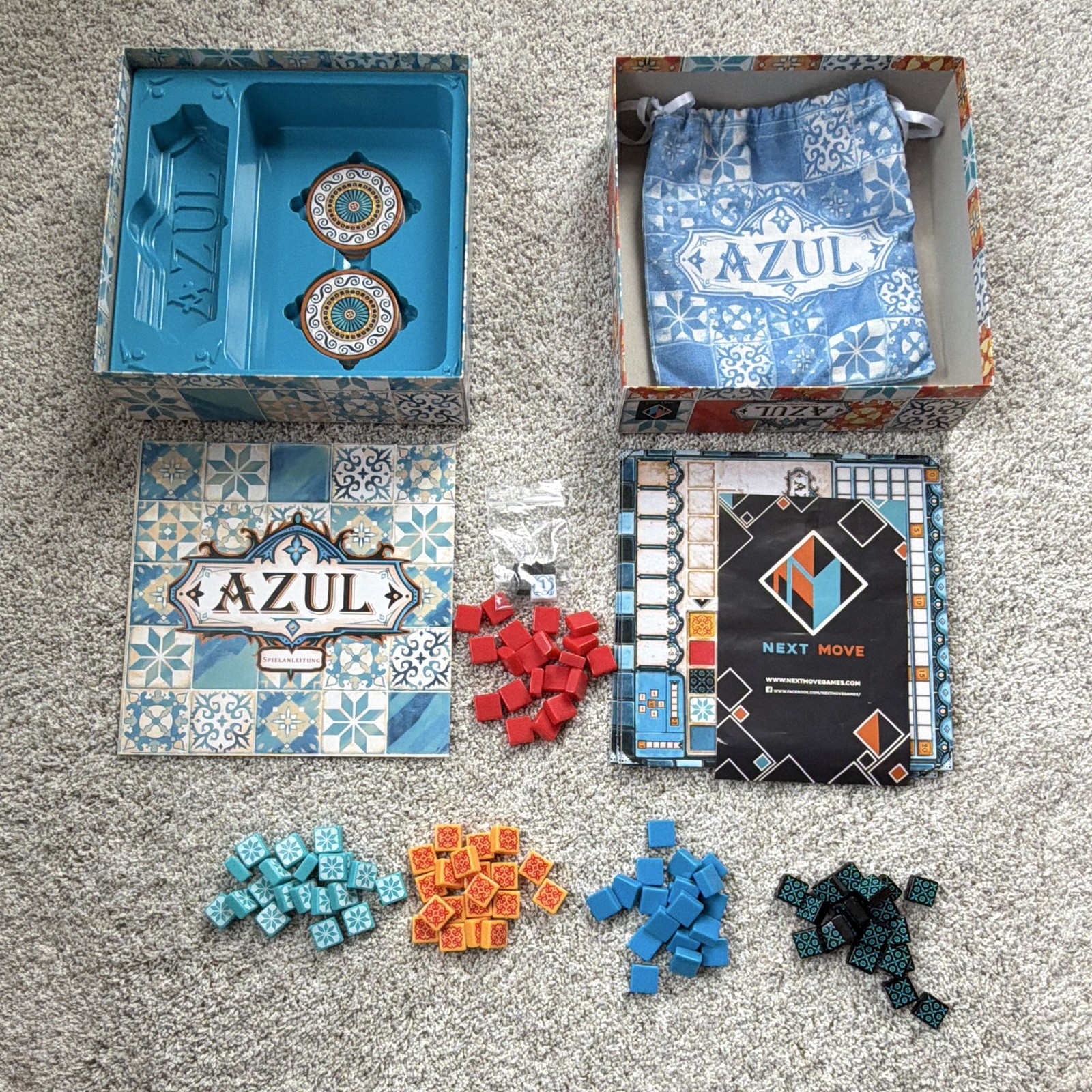 Azul Complete Board Game Michael Kiesling German Edition Next Move Games