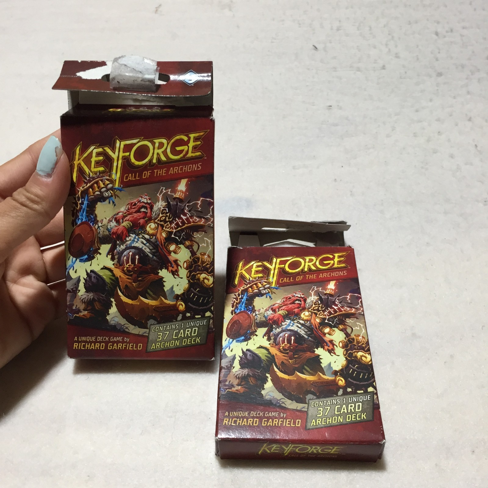 NEW Set of Two Keyforge Call Of The Achrons 37 Cards Each 74 Total 841333106003