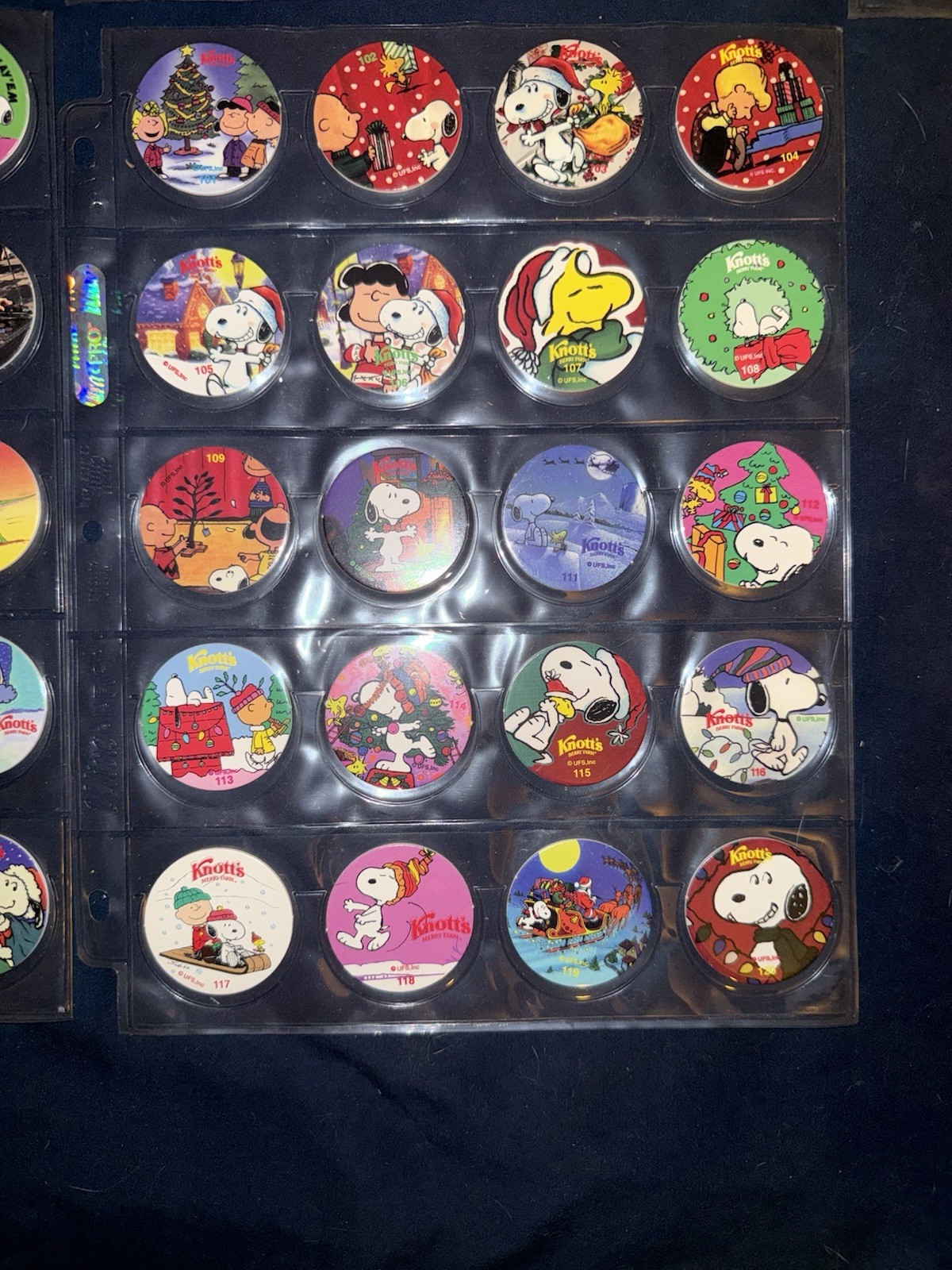 Knotts berry farms Pogs set 95 vintage pog milk caps Peanuts Snoopy