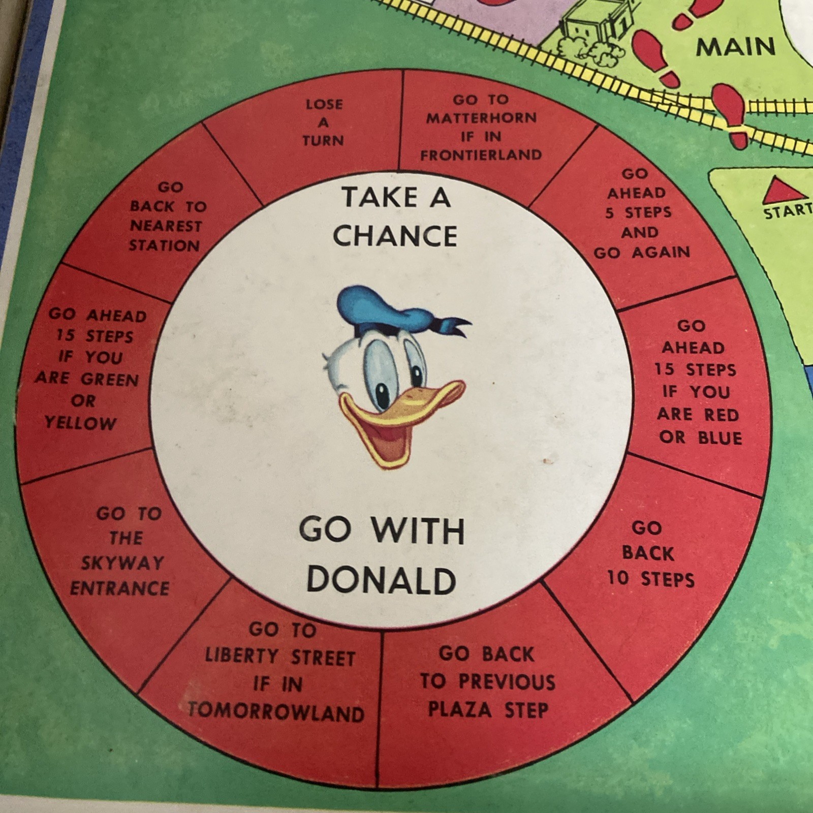 Walt Disney’s Disneyland Board Game 1965 COMPLETE Vintage Wear