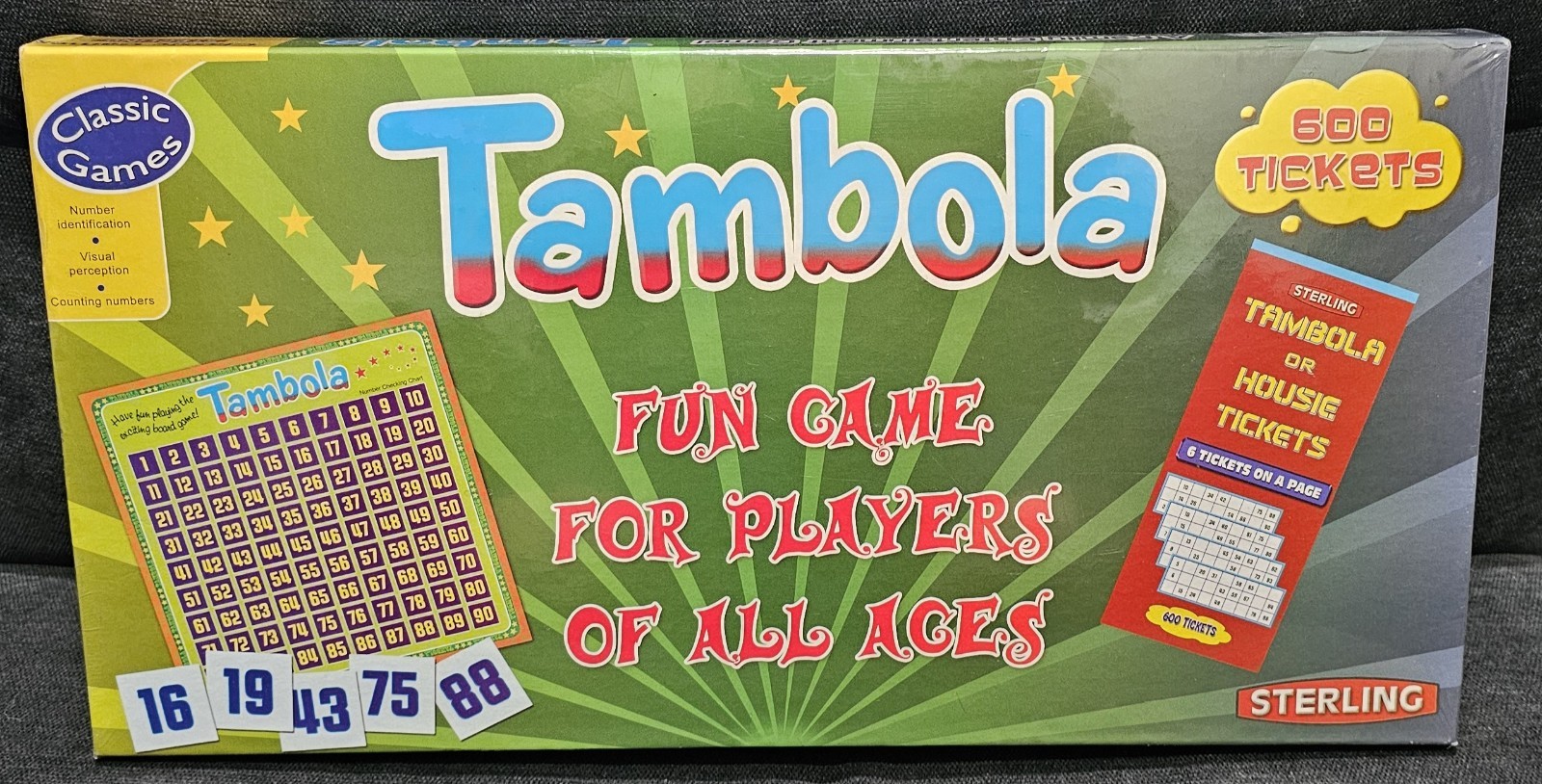 Tambola Board Game For All Ages, 600 Tickets / Factory Sealed