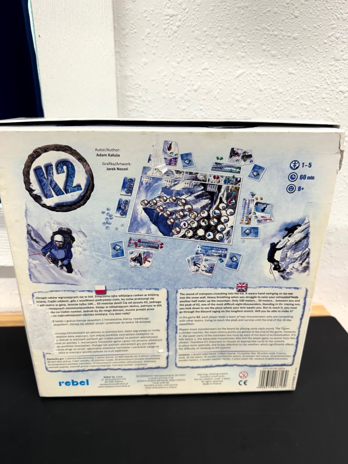 K2 Board Game 4th Edition 2016 Rebel Games English/Polish COMPLETE