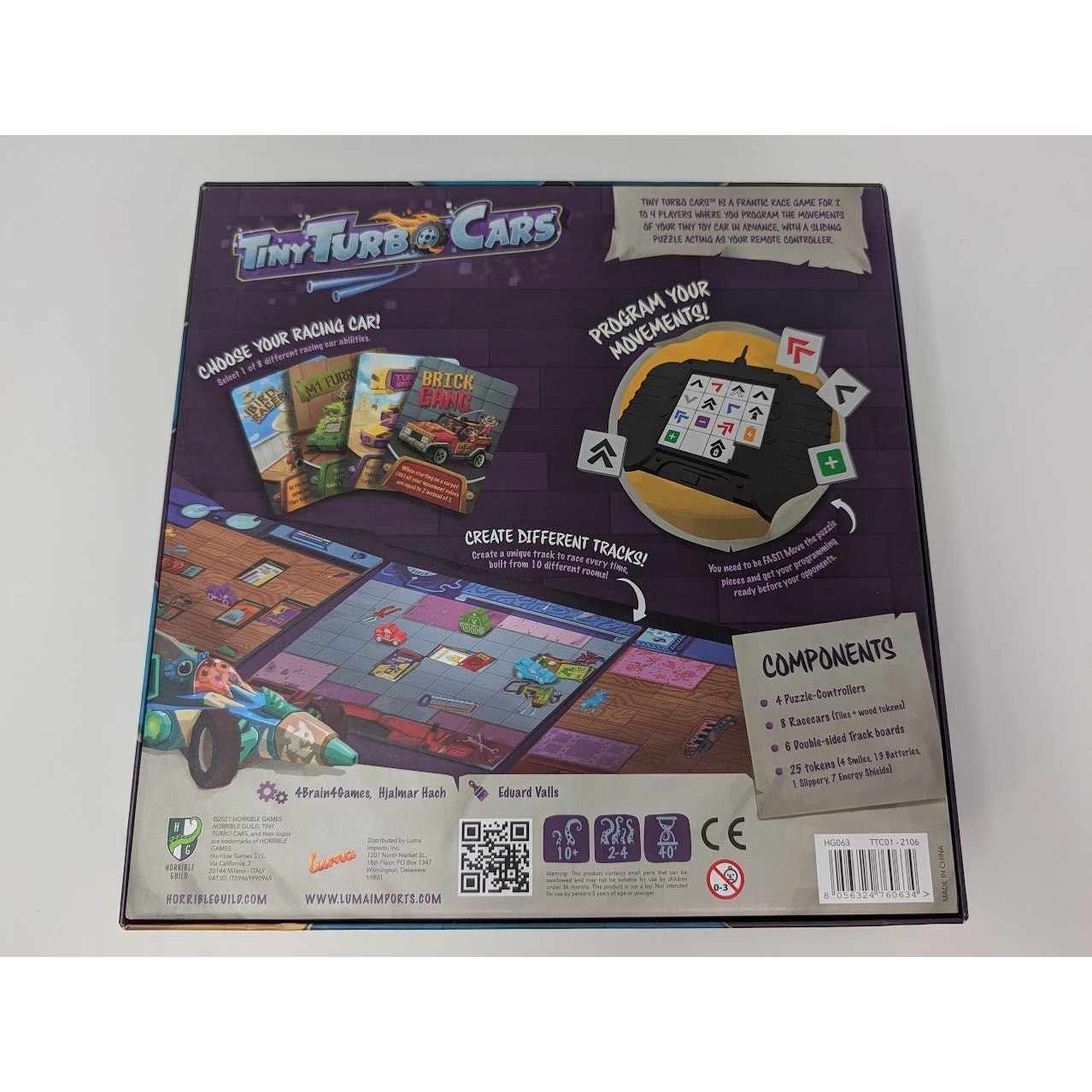 Tiny Turbo Cars Board Game Horrible Guild Horrible Games 2021 New