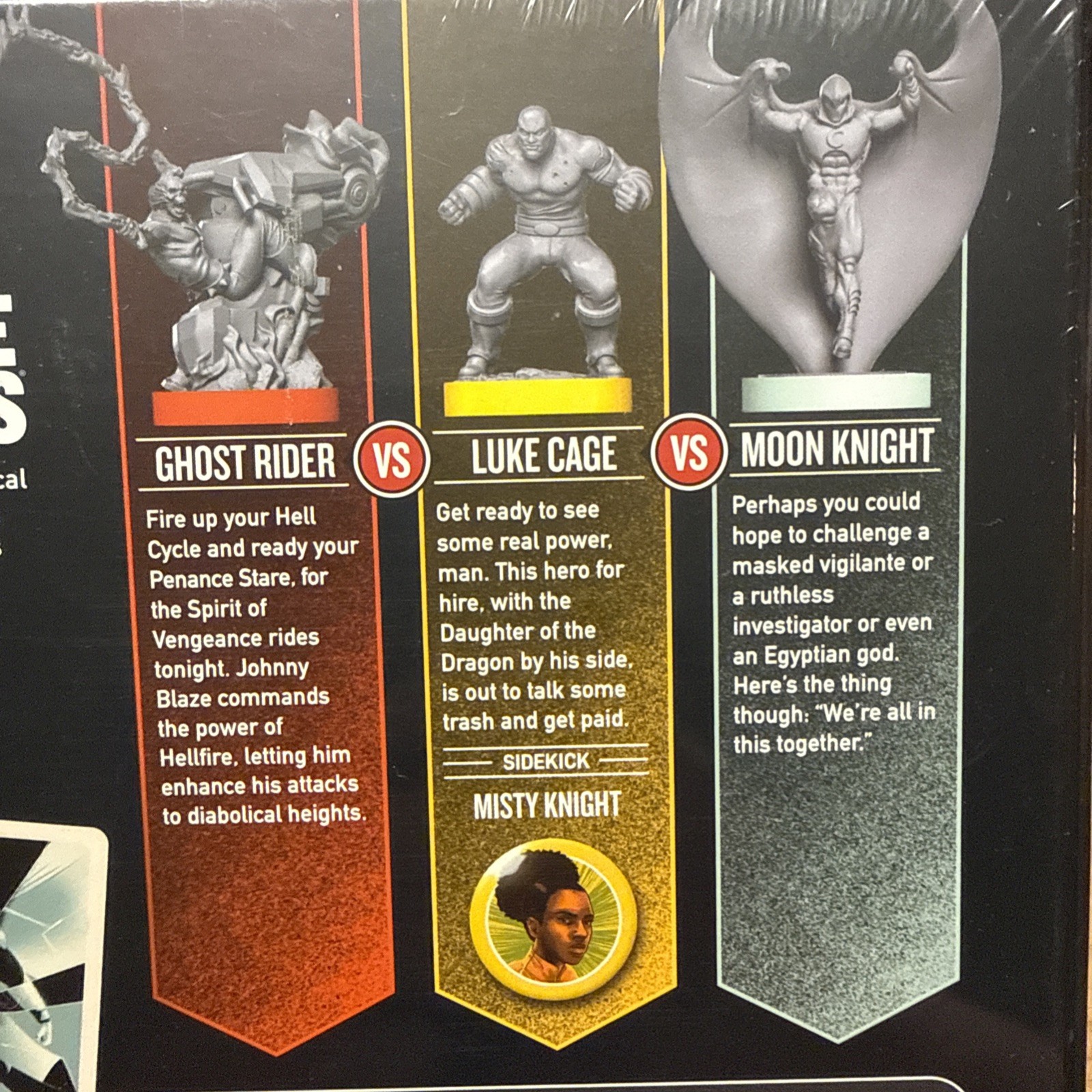 Unmatched Marvel Redemption Row Board Game Moon knight Ghost Rider & Luke Cage
