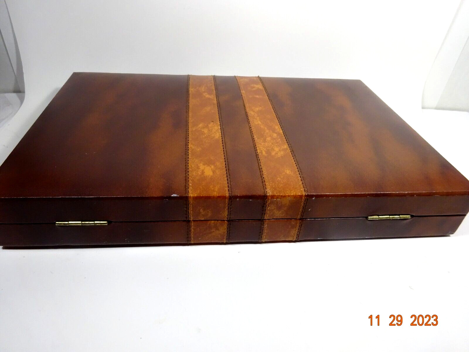 Vintage Cardinal Prestige Backgammon Game with Instructions Beige and Brown