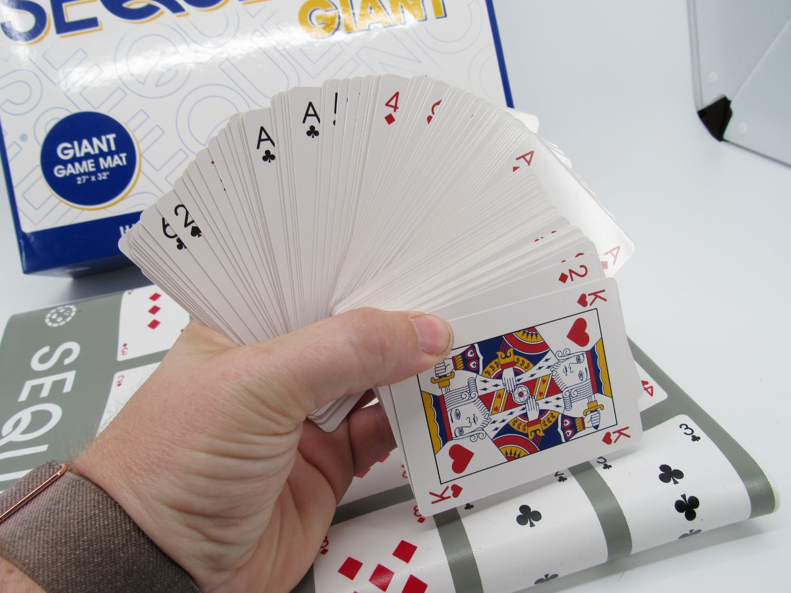 SEQUENCE Giant Game Edition Cushioned Mat Cards Oversize Chips Complete
