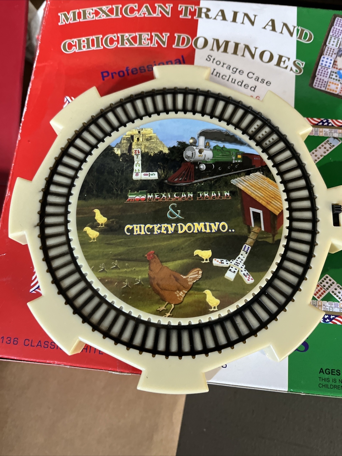 Mexican Train And Chicken Dominoes, Professional Set Of 136 Missing 0-13 See Pic