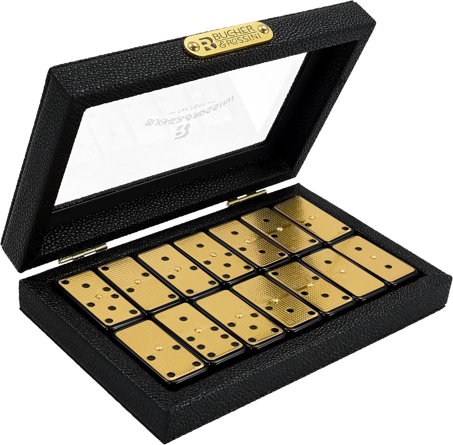 Metal Surface Dominoes Set Double 6 for Adults and Kids – Classic 28Pieces Go