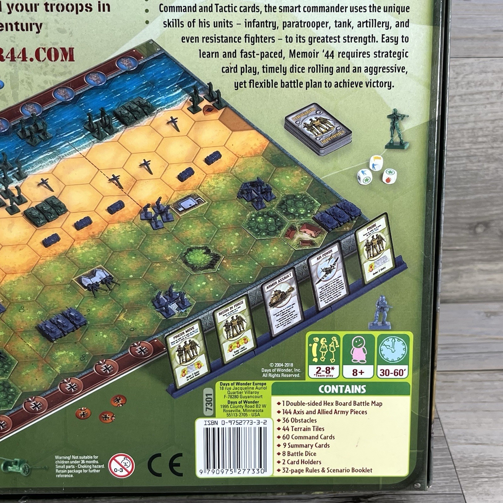 Days of Wonder Memoir ’44 Strategy WWII Board Game 7301 Richard Borg Complete