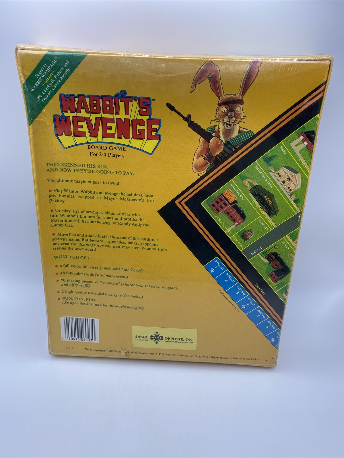 Pacesetter 1986 – Wabbbit’s Wevenge Board Game – Brand New/Sealed & Rare